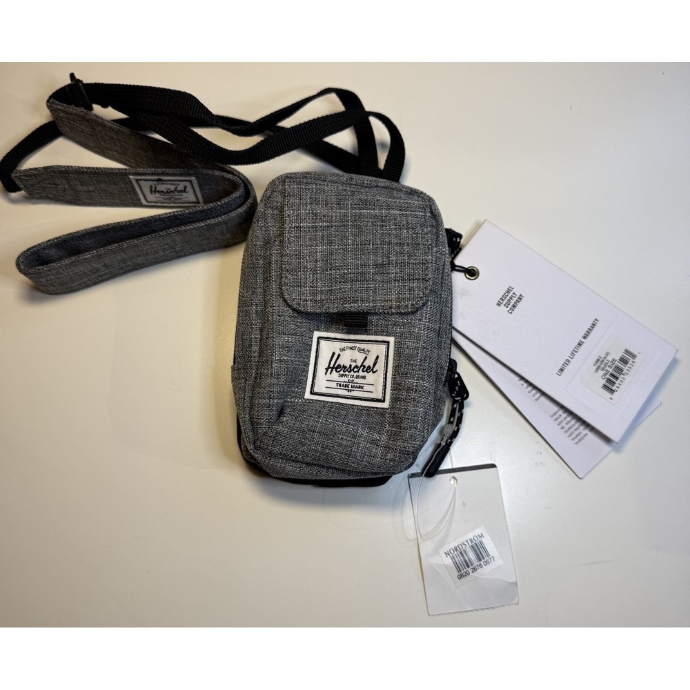 Herschel Raven Crossbody Bag NWT Gray Mini Shoulder Pouch Travel